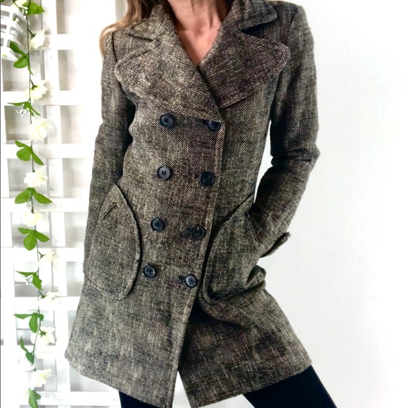 Zara Jackets & Blazers - Zara Woman M Tweed wool blend menswear coat pocket